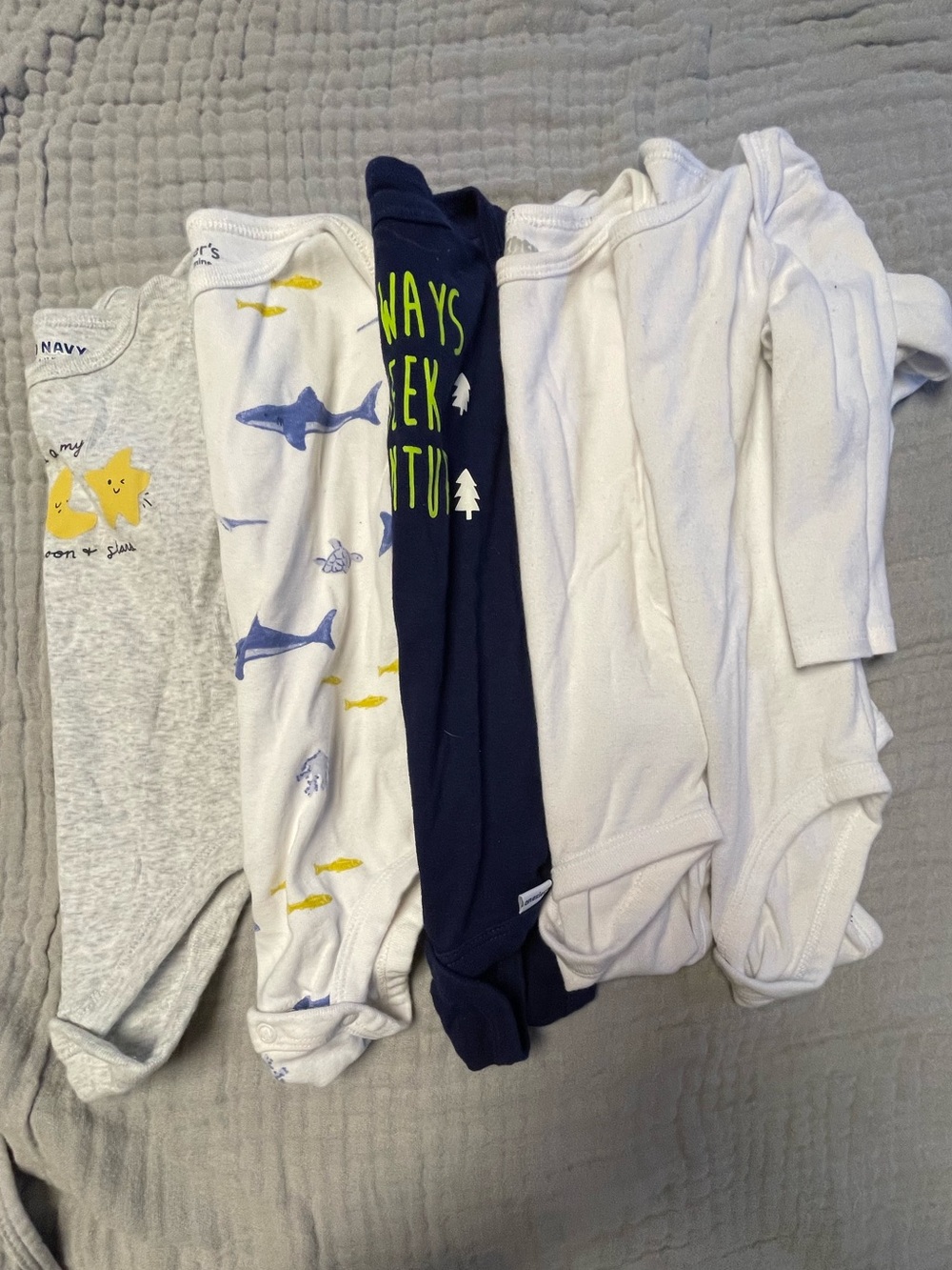 Five Onesies size 6M-12M